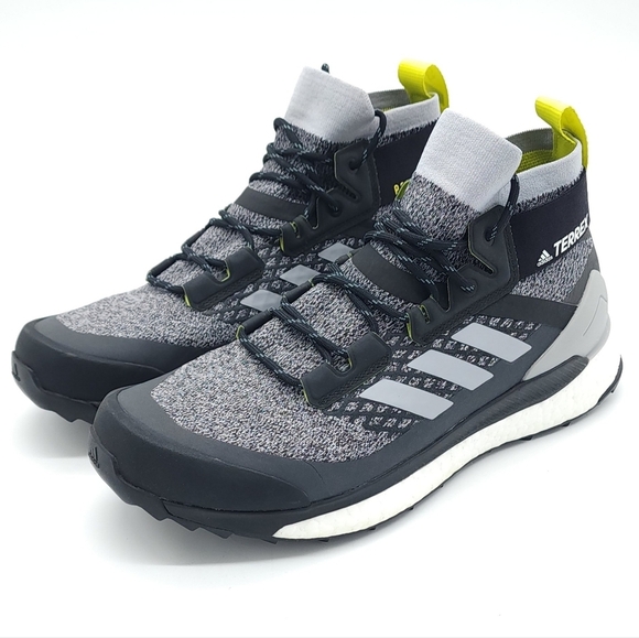 Adidas TERREX FREE HIKER PRIMEBLUE Hiking Shoes Halo Silver Core Black Size 9.5